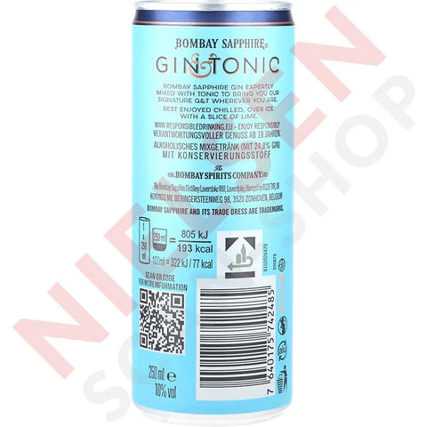 Bombay Sapphire Gin & Tonic Spiritus