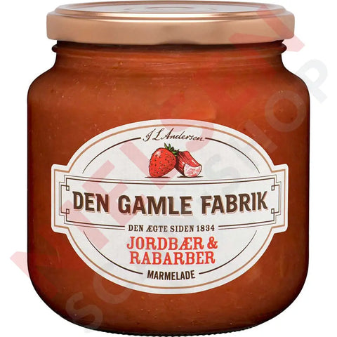 Den Gamle Fabrik Rhabarber & Erdbeere Slik Dagligvarer