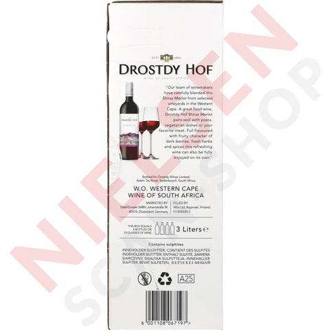 Drostdy Hof Cape Red Shiraz Merlot Vin