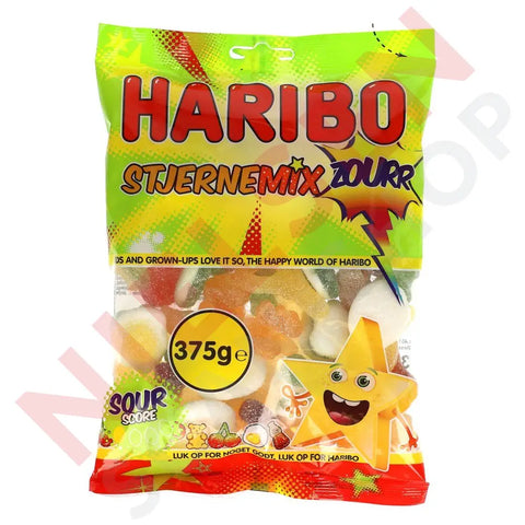 Haribo Stjerne Mix sour 375g - AllSpirits