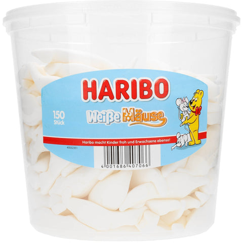 Haribo Weisse Mäuse 150 Stk Ds. - AllSpirits