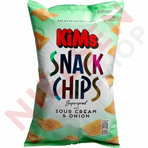 Kims Snack Chips Sour Cream & Onion Slik Dagligvarer