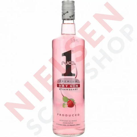 No. 1 Premium Dry Gin Strawberry 37,5% 1 ltr. - AllSpirits