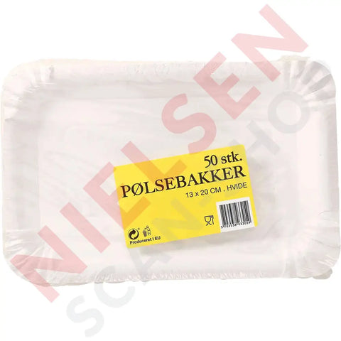 Pølsebakker 50Stk 13X20Cm Hvide Husholdning & Hygien