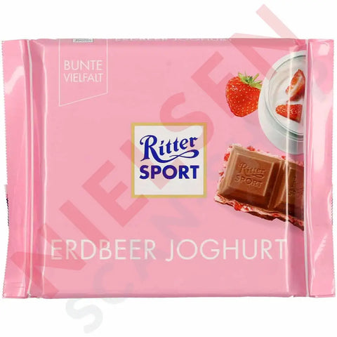 Ritter Sport Bv Erdbeer Joghurt Slik & Dagligvarer