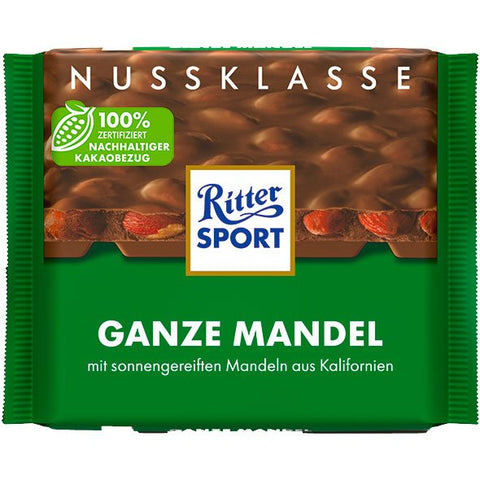 Ritter Sport Schokolade Nussklasse Ganze Mandel 100g - AllSpirits