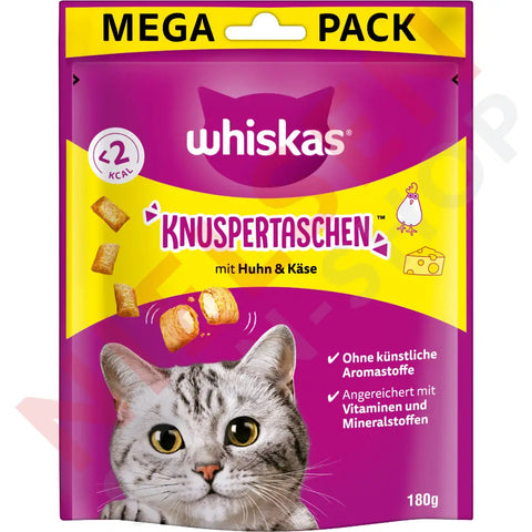 Whiskas Knuspertaschen Mit Huhn + Käse Dyrefoder